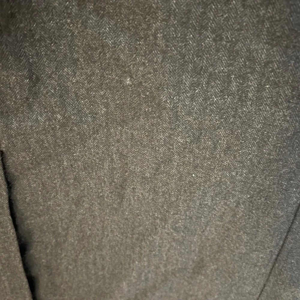 Hart Schaffner Marx Wool Blend Overcoat Luxury Herringbone Gray Old Money Career